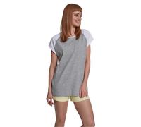 Urban Classics Ladies Contrast Raglan Tee Maglietta, Donna, Grigio (Grey/White 01219), XXL