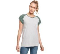 Urban Classics Ladies Contrast Raglan Tee Maglietta, Donna, Grigio (Light Grey/Pale Leaf), XL