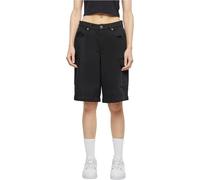 Urban Classics Ladies Cotton Cargo Shorts Donna Shorts Nero 28 100% Cotone