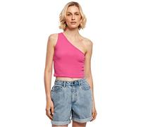 Urban Classics Ladies Cropped Asymmetric Top Canotta Sportiva, Viola Brillante, XL Donna