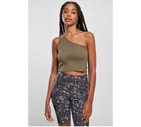 Urban Classics Ladies Cropped Asymmetric Top Khaki Taglia: XXL | Canottiere Outlet | Donna | Marrone