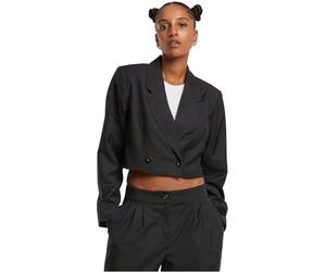 Urban Classics Ladies Cropped Blazer Donna Blazer Nero M 80% Poliestere, 20% Viscosa