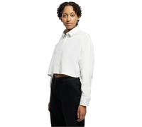 Urban Classics Ladies Cropped Oversized Blouse Camicia da Donna, White