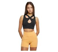 Urban Classics Ladies Crossed Sprots Bra, Reggiseno Sportivo Donna, Black,