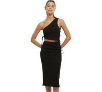 Urban Classics Ladies Cut-out Jersey Dress Donna Abito Media Lunghezza Nero