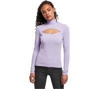 Urban Classics Ladies Cut-out Turtleneck Longsleeve, T-shirt Donna, Lavanda, 4XL