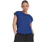 Urban Classics T-shirt da donna manica arrotolata spalle arrotondate cotone Rosso Ciliegia XXL