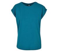 Urban Classics Ladies Extended Shoulder Tee Donna T-Shirt Verde M 100% Cotone Regular