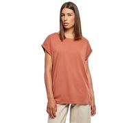 Urban Classics Ladies Extended Shoulder Tee T-Shirt, Terracotta, XL Donna