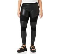 Urban Classics Ladies Fake Leather Tech Leggings Donna Leggings Nero M 91% Poliestere, 9% elasthane
