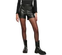Urban Classics Ladies Synthetic Leather Shorts, Pantaloncini, Donna, Nero (Black), L