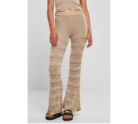Urban Classics Ladies Flared Crochet Knit Leggings Softseagrass Taglia: L | Pantaloni a zampa di elefante Outlet | Donna |