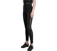 Urban Classics Ladies Flock Lace Stripe Leggings, Nero, XS Donna