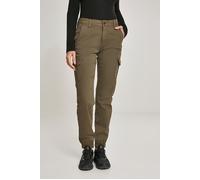 Urban Classics Ladies High Waist Cargo Pants Olive Taglia: 30 | Pantaloni cargo Outlet | Donna | Verde