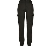 Urban Classics Ladies High Waist Cargo Pants, Pantaloni, Donna, Nero (Black), 28