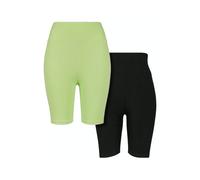Urban Classics Ladies High Waist Cycle Shorts 2-pack Electriclime/black Taglia: XS | Pantaloncini Sportivi Outlet | Donna |