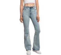 Urban Classics Ladies High Waist Flared Denim Pants Jeans, Inchiostro Blu Slavato, 28 Donna