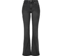 Urban Classics Ladies High Waist Flared Denim Pants Jeans, Nero Délavé, 29 Donna