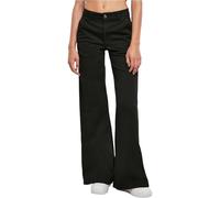 Urban Classics Pantaloni da donna Pantaloni chino a vita alta e gamba larga da donna 30 Nero