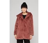 URBAN CLASSICS Giubbotto Donna Ecopelliccia con Cappuccio Extra Grande, Cappotto in Pile Corto, Tasche Laterali e Chiusura ad Occhiello, Taglie da XS a 5XL