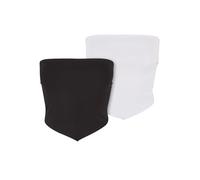 Urban Classics Ladies Knotted Bandeau Top 2-Pack Canottiera, White+Black, M Donna