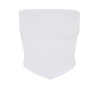 Urban Classics Ladies Knotted Bandeau Top Donna Top Bianco M 95% Cotone, 5% elasthane Regular