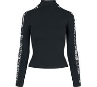 Urban Classics Ladies Lace Striped Longsleeve Donna Maglia Maniche Lunghe nero M