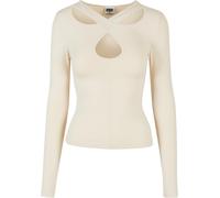 Urban Classics Ladies Ladies Crossed Cut Out Longsleeve 3XL Bianco