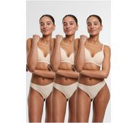Urban Classics Ladies Ladies Lasercut Tanga 3-Pack TB7670B L Multicolore