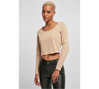 Urban Classics Ladies Ladies Organic Collo largo Cropped Longsleeve L Beige