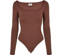 Urban Classics Ladies Ladies Organic Longsleeve Body Bark 3XL Marrone