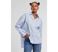 Urban Classics Oversized Striped Long Sleeve Shirt Blu XL Donna