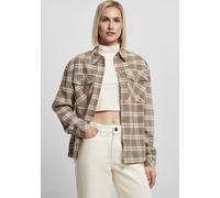 Urban Classics Ladies Oversized Overshirt Camicia, Tortora Chiara/Sabbia Bianca, S Donna