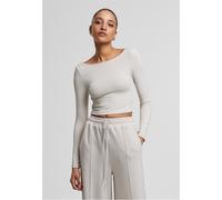 Urban Classics Ladies Ladies Slim Fit Longsleeve TB7721 XS Bianco