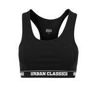 Urban Classics Ladies Logo Bra, Canottiera, Donna, Nero (Black 7), XS