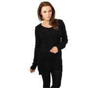 Urban Classics Felpa da Donna a Maniche Lunghe con Angoli Larghi, Nero (Black 7), S