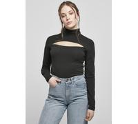 Urban Classics Ladies Longsleeve Ladies Cut-Out Turtleneck Longsleeve Black L Nero