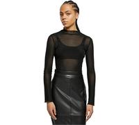 Urban Classics Ladies Mesh Turtleneck Body T-Shirt, Black, XS Donna