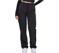 Urban Classics Ladies Nylon Cargo Pants, Pantaloni Donna, Black,