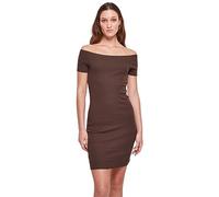 Urban Classics Tb1501-ladies off Shoulder Rib Dress Vestito, Marrone, XXL Donna