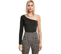 Urban Classics Ladies Organic Asymmetric One Sleeve Body Modellante, Nero, M Donna