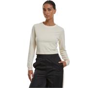 Urban Classics Ladies Organic Cropped Longsleeve T-Shirt, Sabbia, XXXXL Donna