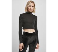 Urban Classics Ladies Organic Cropped Turtelneck Longsleeve Black Taglia: XL | Maglie a manica lunga Outlet | Donna | Nero