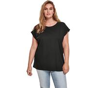 Urban Classics Ladies Organic Extended Shoulder Tee, Maglietta Donna, Nero, M