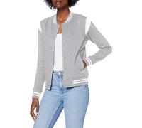 Urban Classics Ladies Organic Inset College Sweat Jacket Giacca, Grigio/Bianco, S Donna