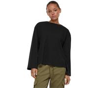 Urban Classics Ladies Organic Oversized Longsleeve T-Shirt, Black, XS Donna