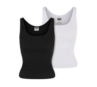 Urban Classics Ladies Organico Base Costola Top 2-Pack Donna Canottiera Cotone