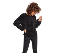 Urban Classics Ladies Oversize Chenille Sweater Felpa, Nero (Black 00007), Medium Donna