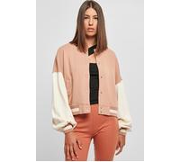 Urban Classics Ladies Oversized 2 Tone College Terry Jacket, Giacca Donna, Amber/whitesand,