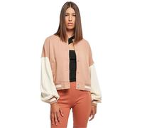 Urban Classics Ladies Oversized 2 Tone College Terry Jacket, Giacca Donna, Amber/whitesand,
